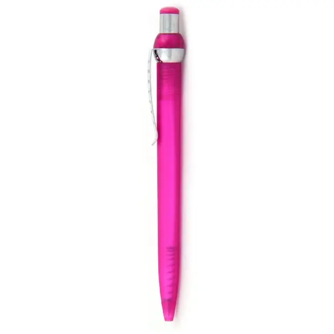 Ручка из полупрозрачного матового пластика Розовый Серебристый 4668-03