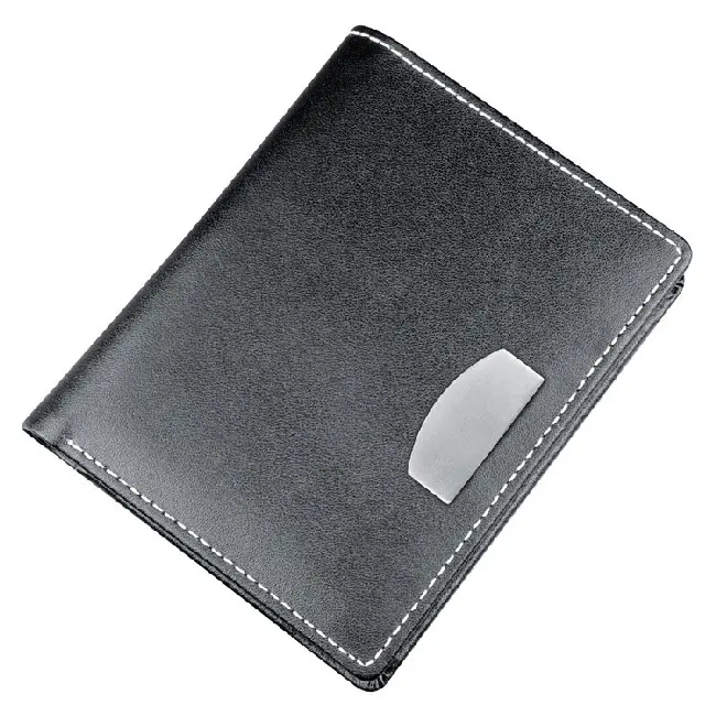 Бумажник кожанный Серебристый Черный 5170-01