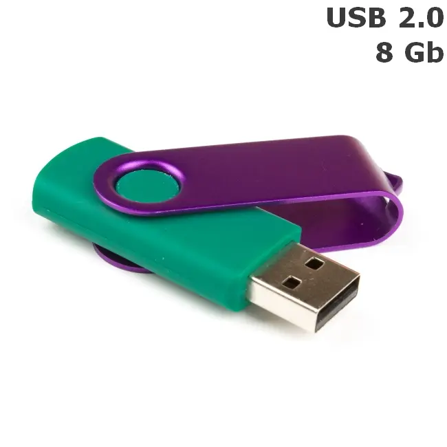 Флешка 'Twister' 8 Gb USB 2.0 Фиолетовый Зеленый 3673-129