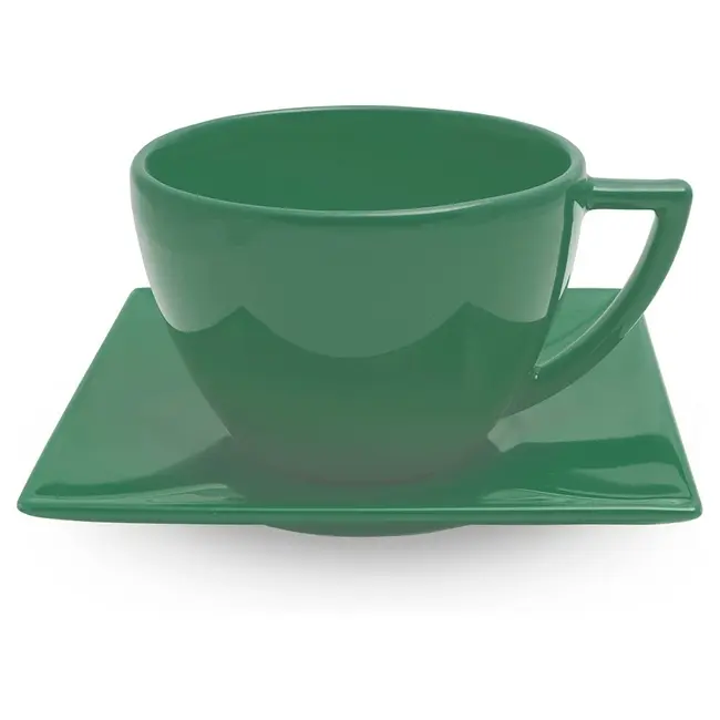 Чашка керамічна Peru S з блюдцем 520 мл Зеленый 1799-24