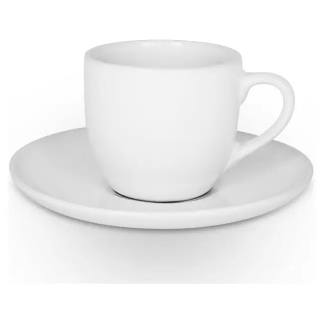 Чашка керамічна Punta S з блюдцем 180 мл Белый 1805-01