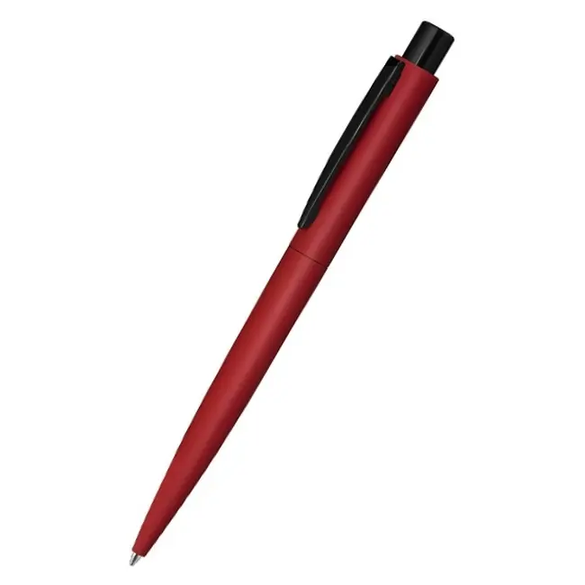 Ручка металева soft-touch Черный Красный 12415-11