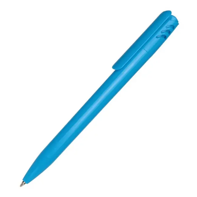 Ручка пластиковая пишет черным Голубой 8287-02