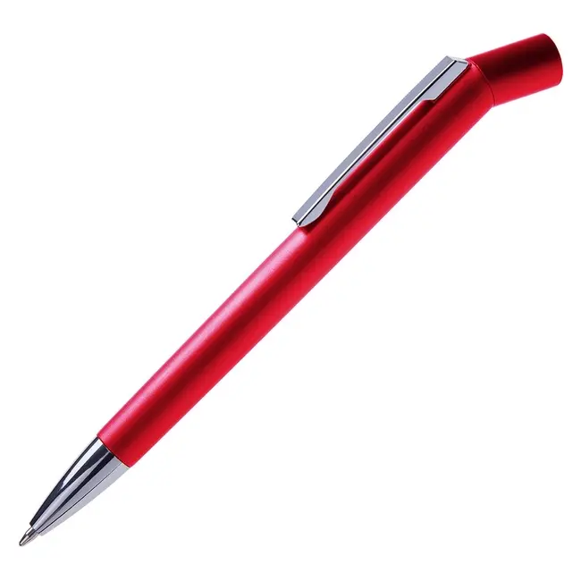 Ручка шариковая пластиковая глянцевая Красный Серебристый 8574-03