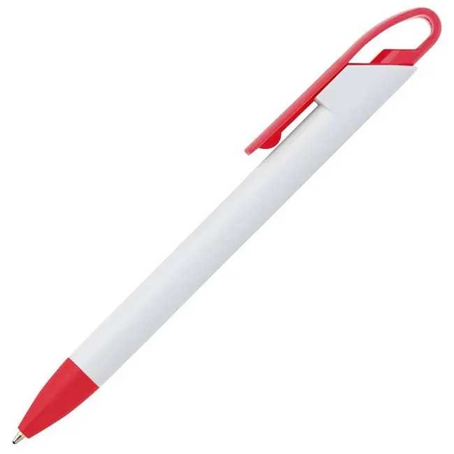 Ручка пластиковая Белый Красный 1581-02