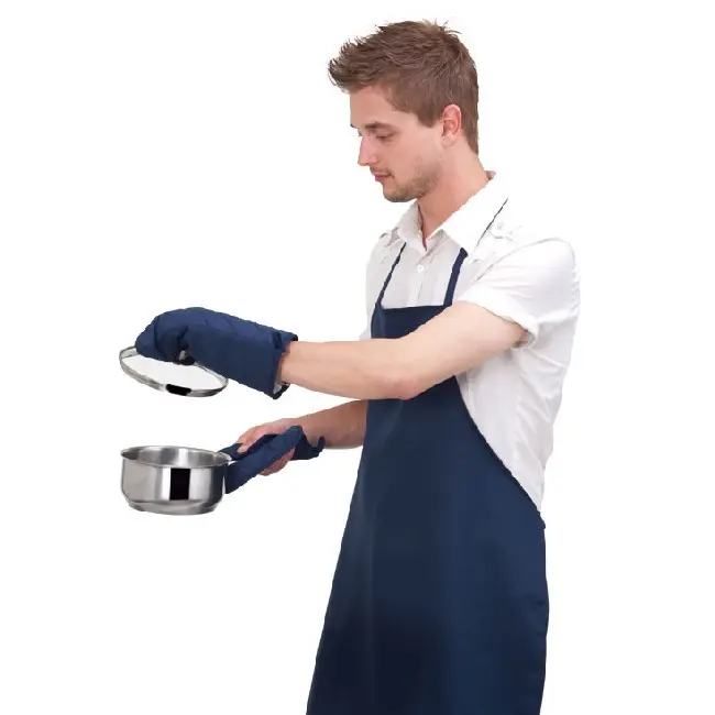 Набор кухонный из фартуха, рукавицы и жароустойчивой ветоши Темно-синий 4239-01