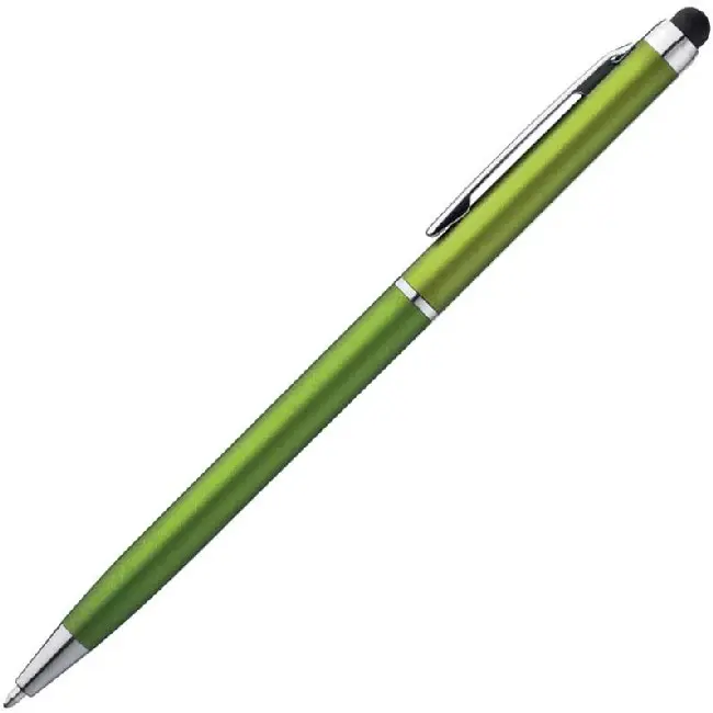 Ручка-стилус пластиковая Зеленый Серебристый 4557-01