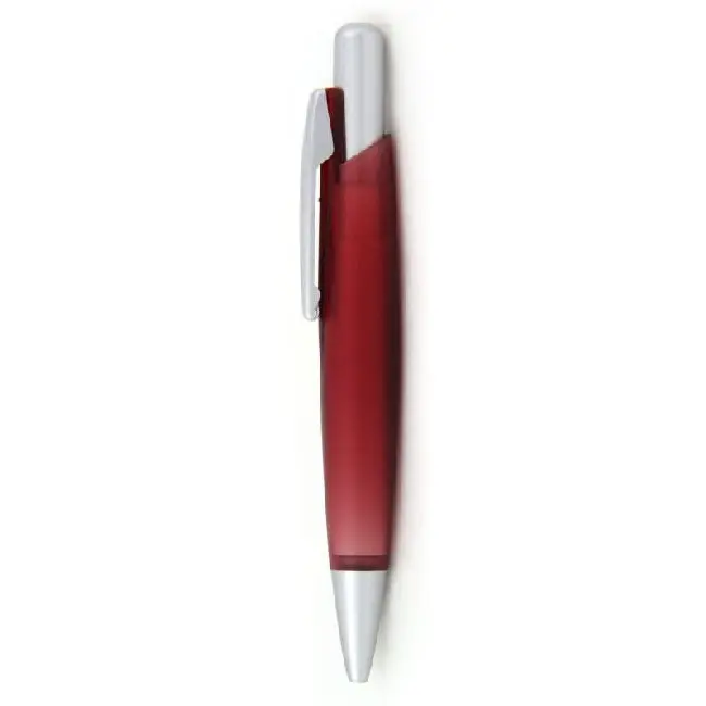 Ручка из полупрозрачного матового пластика Бордовый Серебристый 4450-01
