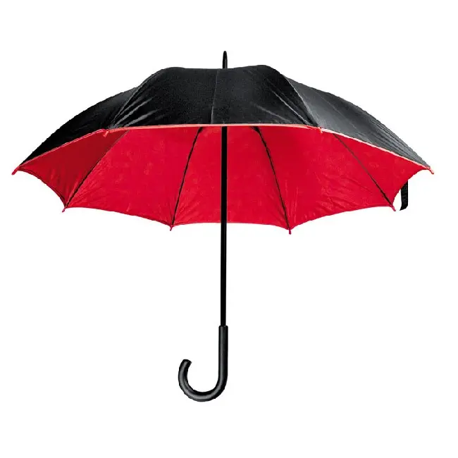 Зонтик трость двойной слой нейлона нижний красный Черный Красный 4352-05