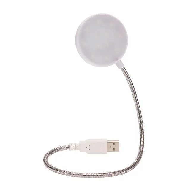 USB світильник гнучкий Белый Серебристый 2900-01