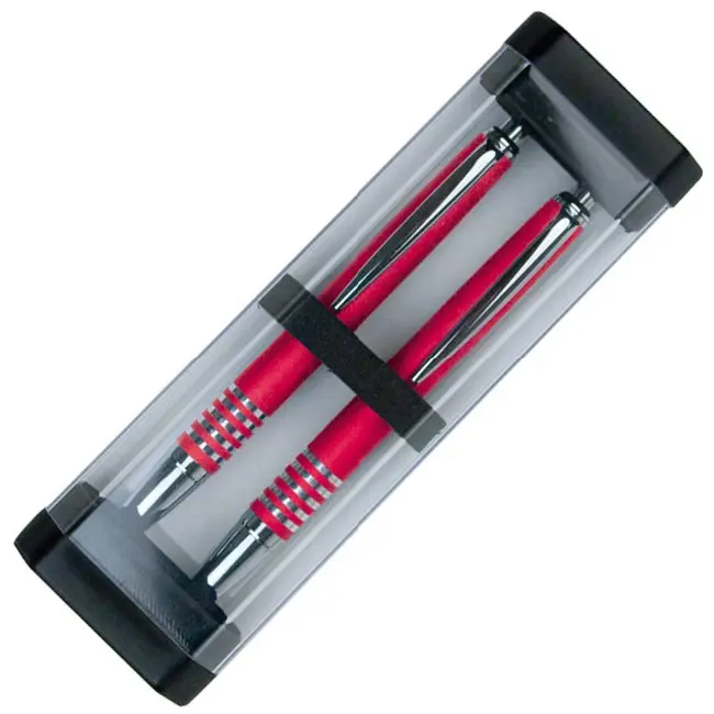 Письмовий набір з ручки і автоматичного олівця Серебристый Красный 4717-02