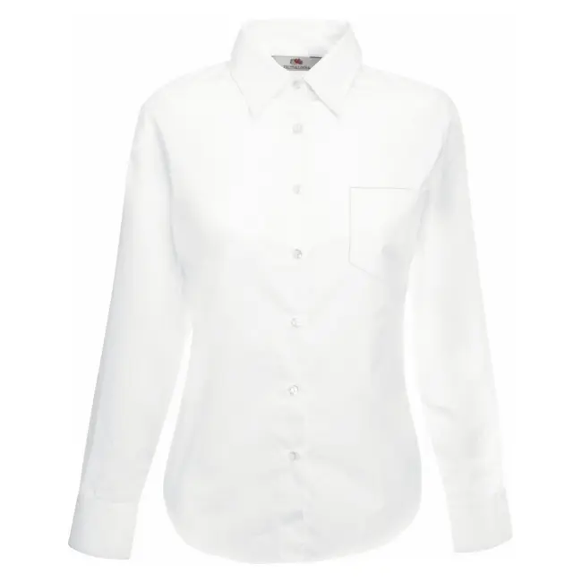 Рубашка женская 'Fruit of the Loom' 'Ladies Poplin Long Sleeve Shirt' Белый 5713-01