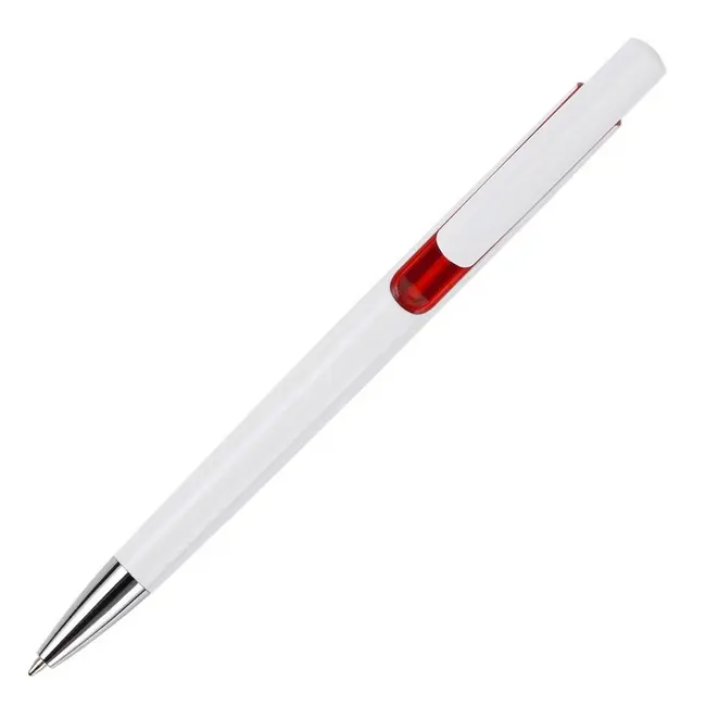 Ручка пластикова Серебристый Красный Белый 1436-04