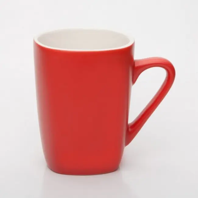 Чашка керамічна 250 мл Белый Красный 5402-01