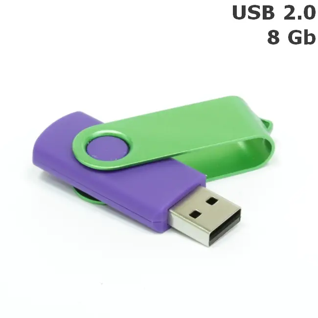 Флешка 'Twister' 8 Gb USB 2.0 Фиолетовый Зеленый 3673-42