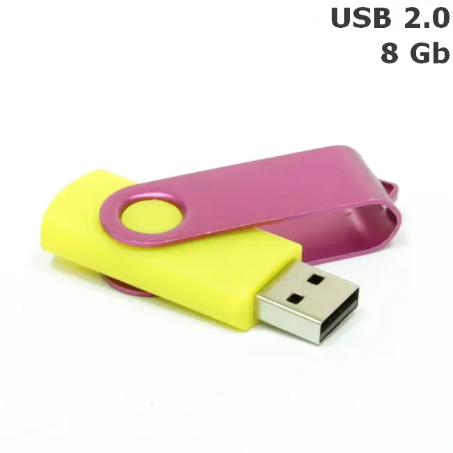 Флешка 'Twister' 8 Gb USB 2.0 Желтый Розовый 3673-08