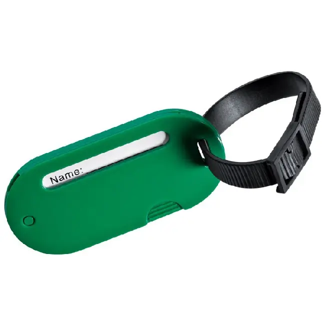 Бирка для багажа пластиковая зеленая Зеленый Черный 5115-01