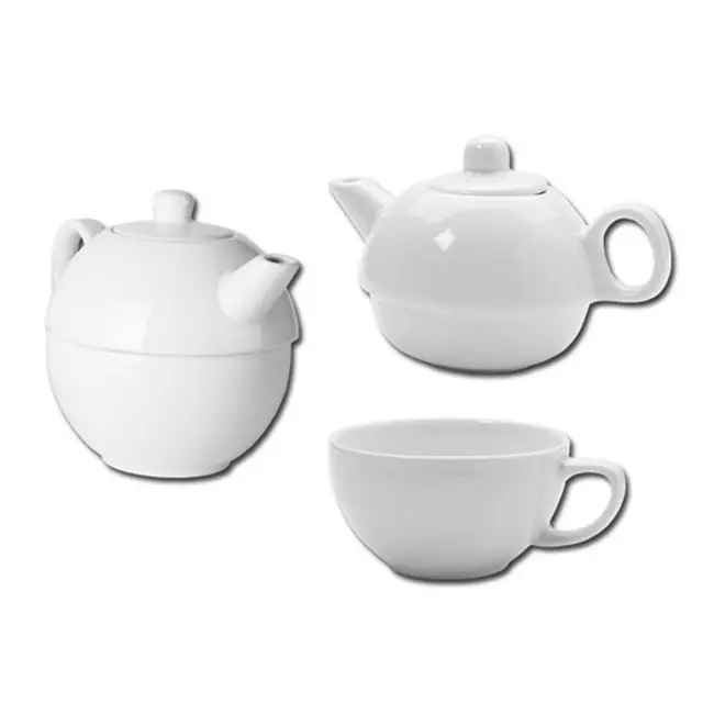 Набор посуды для чая чайник 350 мл и чашка 270 мл Белый 1011-01