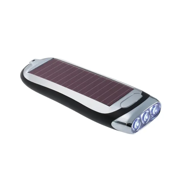 Ліхтарик з зарядкою від сонячних батарей Черный Серебристый 3010-01