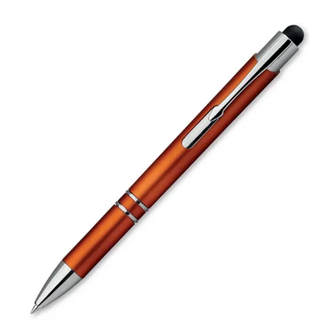 Ручка стилус металлическая Серебристый Оранжевый 8262-08