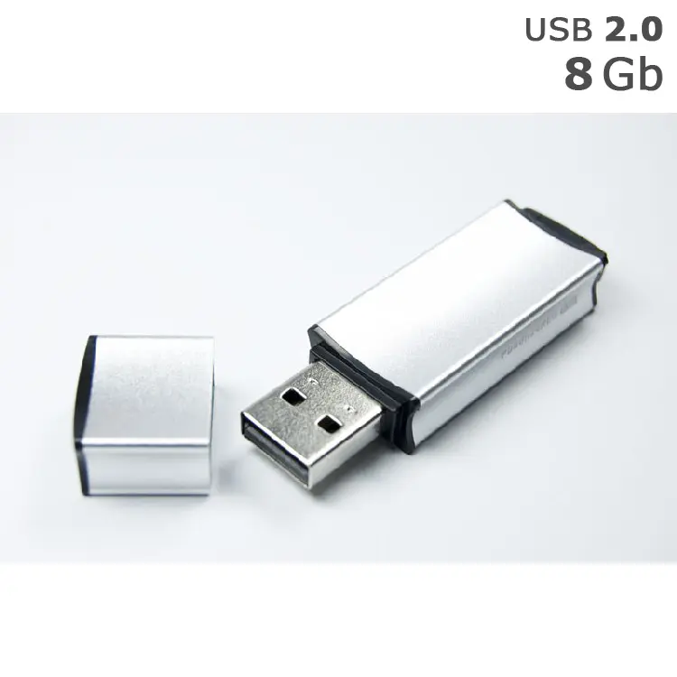 Флешка 'GoodRAM' 'EDGE' под логотип 8 Gb USB 2.0 серебристая Серебристый 4830-01