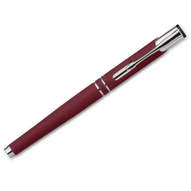 Ручка роллер металлическая Серебристый Бордовый 13044-02