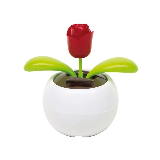 Квітка на сонячних елементах декоративна Красный Белый Зеленый 2384-02