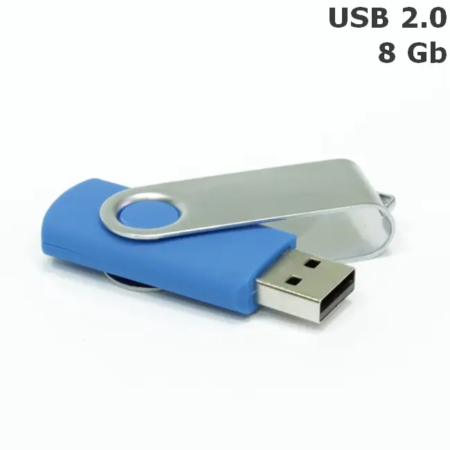 Флешка 'Twister' 8 Gb USB 2.0 Голубой Серебристый 3673-87