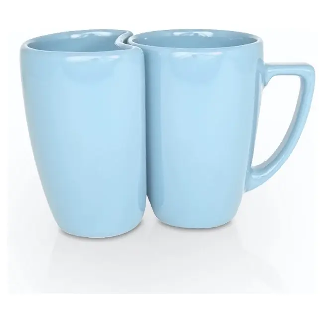 Набір з двох чашок Eden Plus керамічний 330 / 250 мл Голубой 1802-09