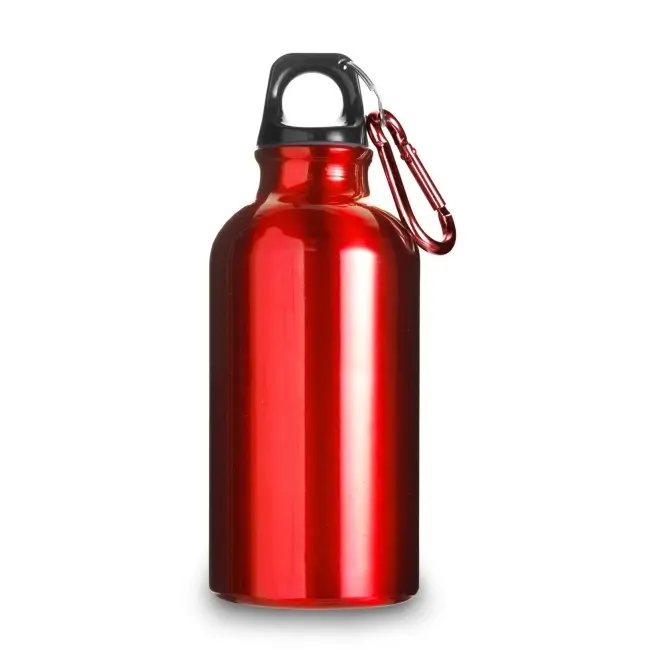Бутылка для воды 300 мл крышка с карабином Черный Красный 6623-02