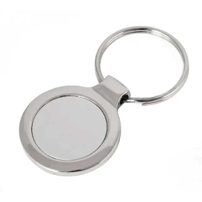 Брелок металлический круг Серебристый 4706-01