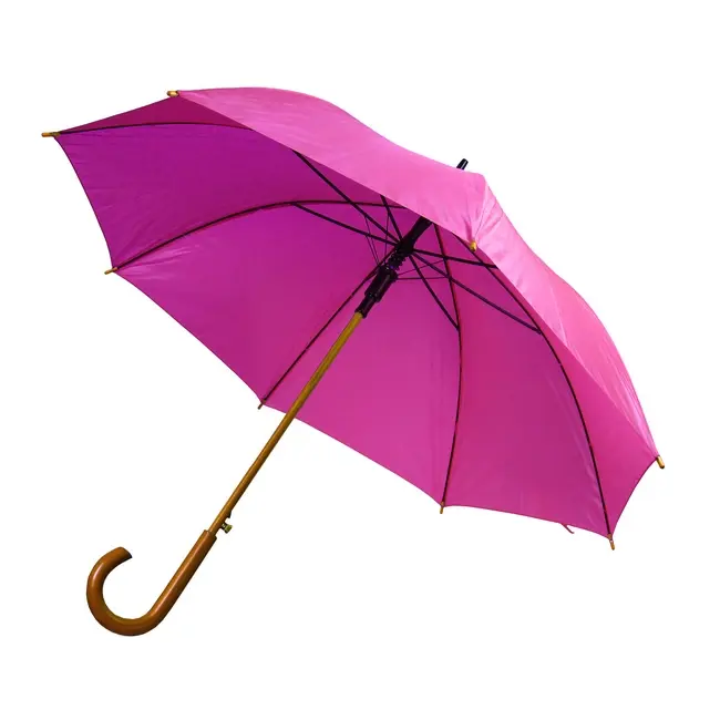 Зонт трость с деревянной ручкой Фиолетовый 5372-08