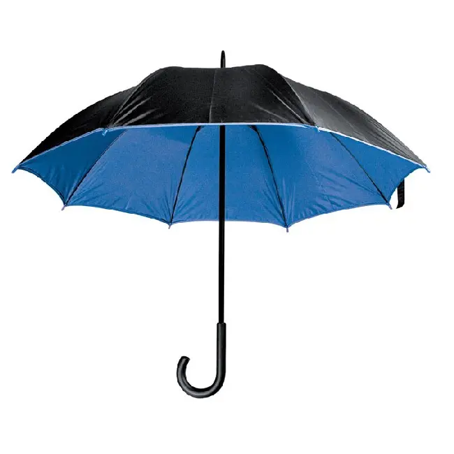 Зонтик трость двойной слой нейлона нижний синий верхний черный Синий Черный 4352-06