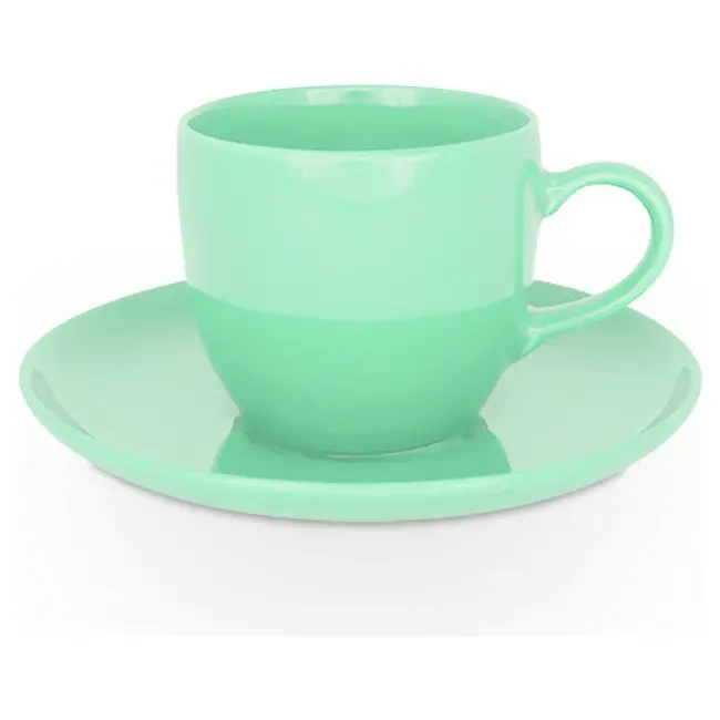 Чашка керамическая Punta S с блюдцем 180 мл Зеленый 1805-19