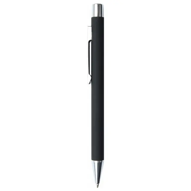 Ручка металлическая soft-touch Черный Серебристый 6264-05