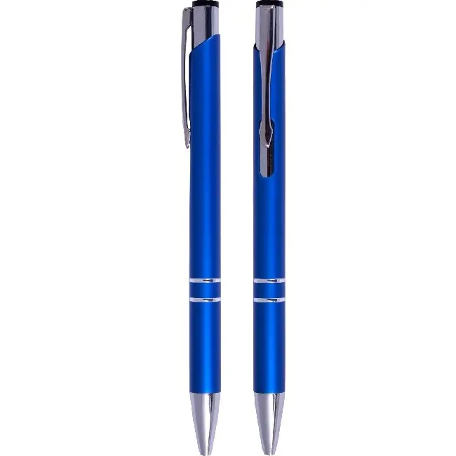 Ручка шариковая металлическая синяя Серебристый Синий 4705-01