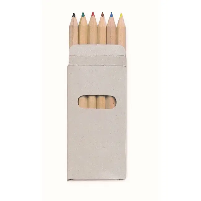 Набор 6 цветных карандашей 'ABIGAIL' Бежевый Древесный 15177-01