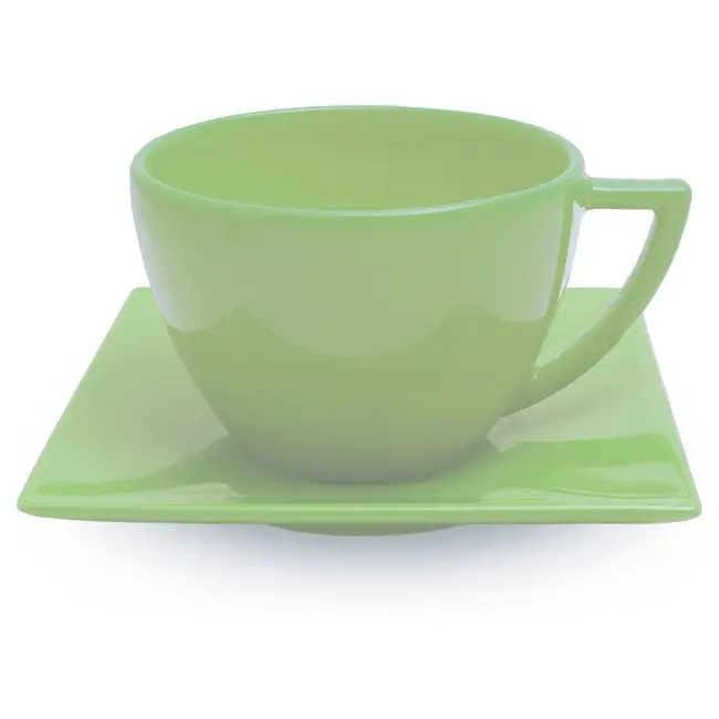 Чашка керамическая Peru S с блюдцем 520 мл Зеленый 1799-25