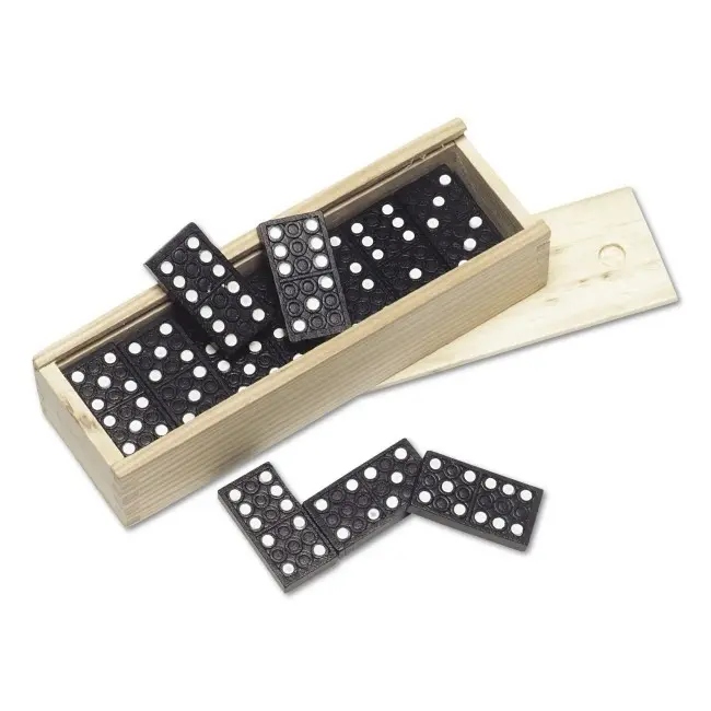 Игра домино в деревянной коробке Древесный 6785-01
