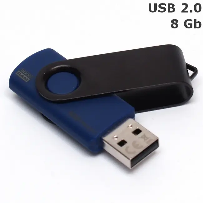 Флешка 'GoodRAM' 'Twister' под логотип 8 Gb USB 2.0 сине-чорная Синий Черный 4931-22