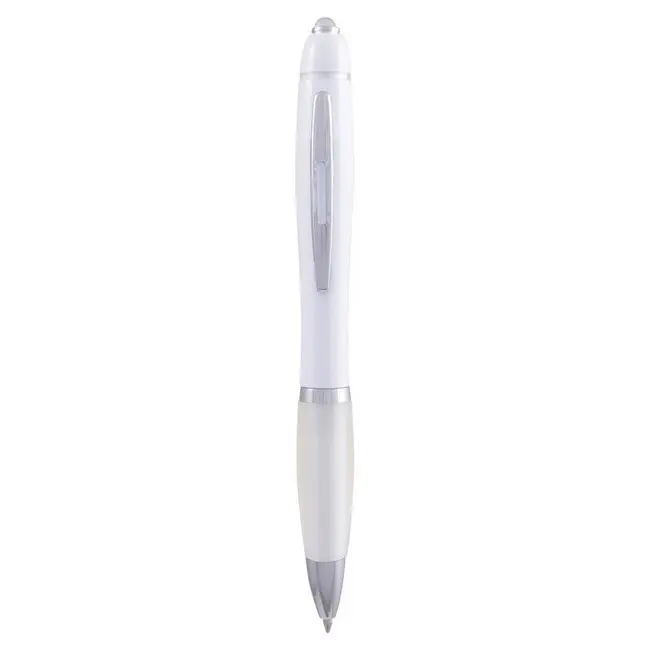 Ручка з ліхтариком Серебристый Белый 3826-04