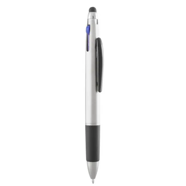 Ручка стилус трехцветная Черный Серебристый 3827-04