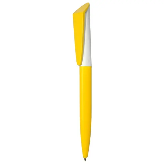 Ручка Uson пластикова з поворотним механізмом Белый Желтый 3910-19
