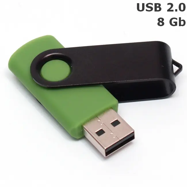 Флешка 'GoodRAM' 'Twister' под логотип 8 Gb USB 2.0 черно-зеленая Зеленый Черный 4931-20