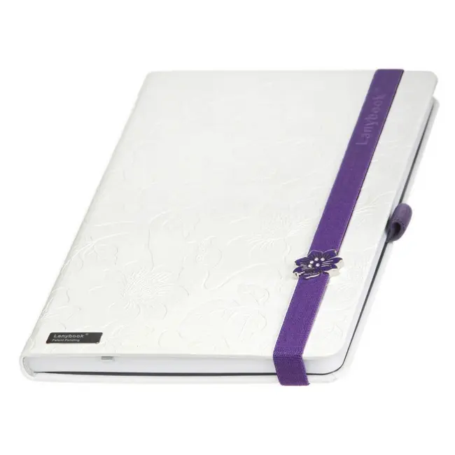 Записна книжка A5 'LanyBook' в клітинку білий блок Белый Фиолетовый 6218-01