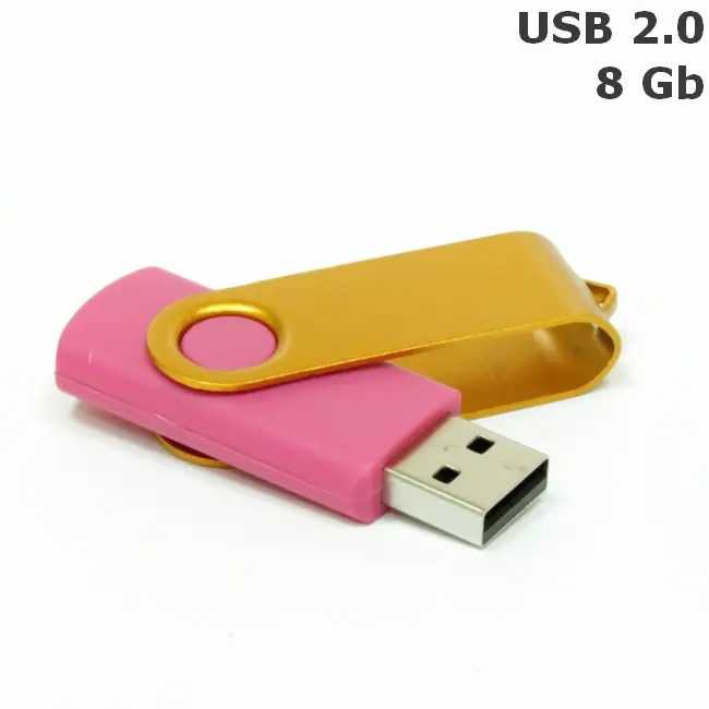 Флешка 'Twister' 8 Gb USB 2.0 Золотистый Розовый 3673-14