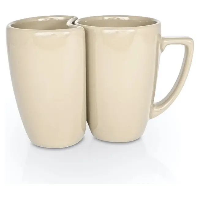 Набір з двох чашок Eden Plus керамічний 330 / 250 мл Бежевый 1802-15