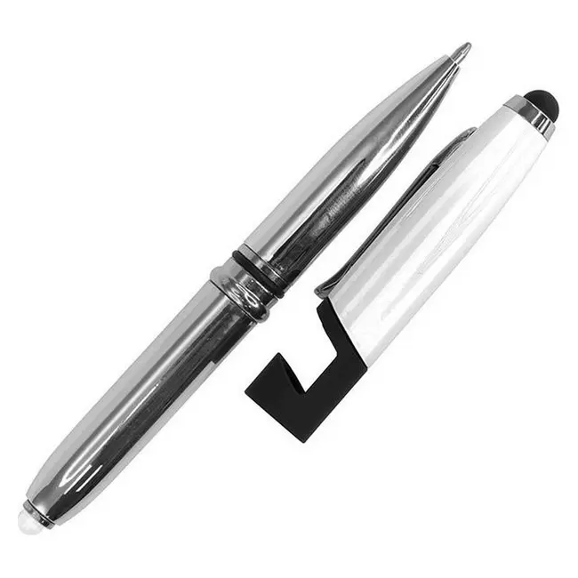 Ручка металлическая Белый Черный Серебристый 12106-05