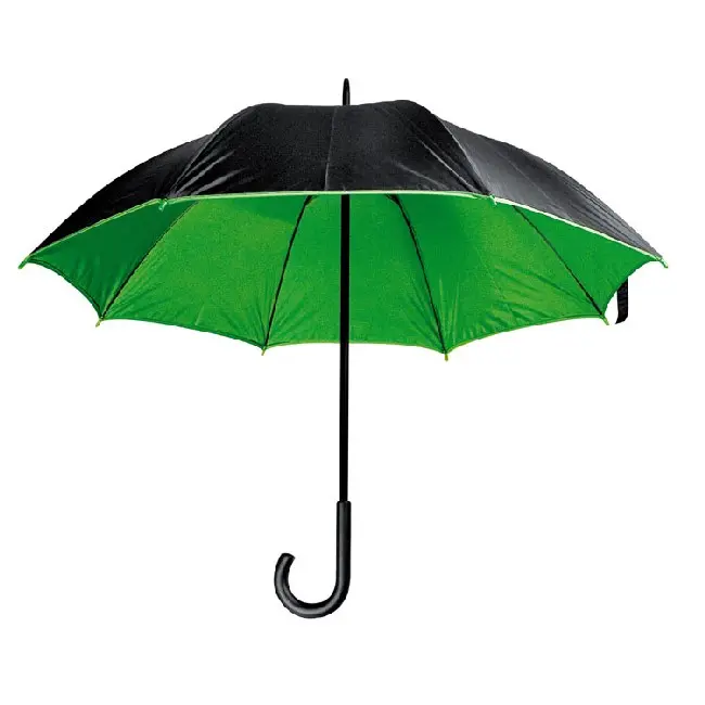 Зонтик трость двойной слой нейлона нижний зеленый Зеленый Черный 4352-03