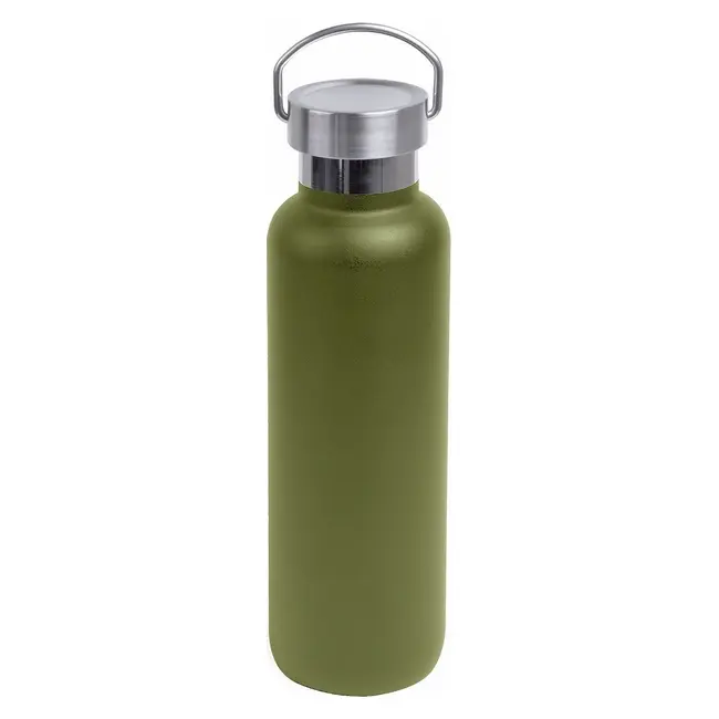 Термобутылка 620мл Серебристый Зеленый 14013-04